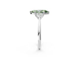 White gold Fancy Green Marquise Cut Solitaire Diamond Ring with Six-Prong Setting and Classic Band_52
