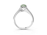 White gold Fancy Green Marquise Cut Solitaire Diamond Ring with Six-Prong Setting and Classic Band_53