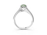 White gold Fancy Green Marquise Cut Solitaire Diamond Ring with Six-Prong Setting and Classic Band_65