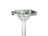 White gold Fancy Green Marquise Cut Solitaire Diamond Ring with Six-Prong Setting and Classic Band_67