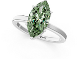White gold Fancy Green Marquise  Cut Solitaire Engagement Ring with Four-Prong Setting on a Classic Band_21