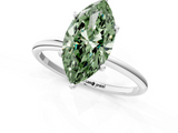 White gold Fancy Green Marquise  Cut Solitaire Engagement Ring with Thin Band and Four-Prong Setting_4