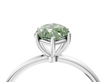 White gold Fancy Green Marquise  Cut Solitaire Engagement Ring with Thin Band and Four-Prong Setting_7