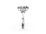 White gold Fancy Green Marquise  Cut Solitaire Floral Diamond Ring with Four-Prong Setting_57