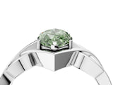 White gold Fancy Green Marquise Cut Solitaire Intertwined Band Prong Setting Ring_4