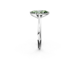 White gold Fancy Green Marquise  Cut Solitaire Ring with Cathedral Band and Four-Prong Setting_81