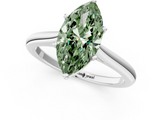 White gold Fancy Green Marquise  Cut Solitaire Ring with Cathedral Band and Four-Prong Setting_83