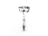 White gold Fancy Green Marquise  Cut Solitaire Ring with Four-Prong Setting and Classic Band_46