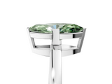 White gold Fancy Green Marquise  Cut Solitaire Ring with Four-Prong Setting and Classic Band_53