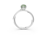 White gold Fancy Green Marquise  Cut Solitaire Ring with Thin Band and Four-Prong Setting_19