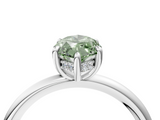 White gold Fancy Green Marquise  Cut Solitaire Ring with Thin Band and Four-Prong Setting_20