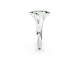 White gold Fancy Green Marquise Cut Solitaire Tension Set Diamond Ring with Split Shank Band_26