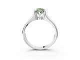White gold Fancy Green Marquise Cut Solitaire Tension Set Diamond Ring with Split Shank Band_27