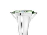 White gold Fancy Green Marquise Cut Solitaire Tension Set Diamond Ring with Split Shank Band_29