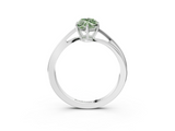 White gold Fancy Green Marquise  Cut Solitaire Twist Band Ring with Four-Prong Setting_26