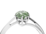 White gold Fancy Green Marquise  Cut Solitaire Twist Band Ring with Four-Prong Setting_7