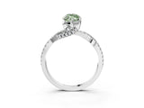 White gold Fancy Green Marquise Cut Solitaire Twist Pave Diamond Engagement Ring with Prong Setting_15