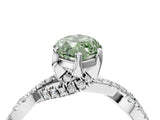 White gold Fancy Green Marquise Cut Solitaire Twist Pave Diamond Engagement Ring with Prong Setting_16