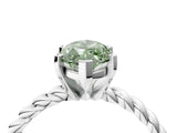White gold Fancy Green Marquise  Cut Solitaire Twisted Band with Four-Prong Setting_102