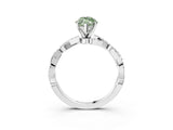 White gold Fancy Green Marquise Cut Solitaire Twisted Pave Band with Four-Prong Setting_18