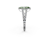 White gold Fancy Green Marquise  Cut Split Shank Pave Diamond Engagement Ring with Four-Prong Setting_26