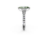 White gold Fancy Green Marquise  Cut Three-Stone Diamond Pave Band with Prong Setting_39