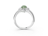 White gold Fancy Green Marquise  Diamond Cluster Halo Ring with Solitaire Band and Four-Prong Setting_40