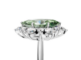 White gold Fancy Green Marquise  Diamond Cluster Halo Ring with Solitaire Band and Four-Prong Setting_41