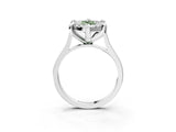White gold Fancy Green Marquise  Diamond Cluster Halo Solitaire with Four-Prong Setting_92