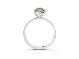 White gold Fancy Green Marquise  Diamond Pavé Band with Six-Prong Setting_18