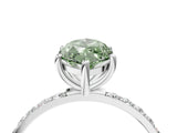White gold Fancy Green Marquise  Diamond Pavé Band with Six-Prong Setting_19