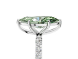 White gold Fancy Green Marquise  Diamond Pavé Band with Six-Prong Setting_20