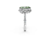 White gold Fancy Green Marquise  Diamond Solitaire Ring with Shared Prong Pavé Band_15