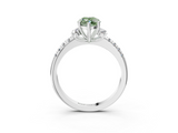 White gold Fancy Green Marquise  Diamond Three-Stone Pave Band with Four-Prong Setting_39