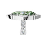 White gold Fancy Green Marquise  Halo Diamond Engagement Ring with Milgrain Band and Four-Prong Setting_54