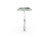 White gold Fancy Green Marquise  Halo Diamond Engagement Ring with Solitaire Band and Four-Prong Setting_39