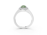 White gold Fancy Green Marquise  Halo Diamond Engagement Ring with Solitaire Band and Four-Prong Setting_40