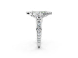 White gold Fancy Green Marquise  Halo Diamond Engagement Ring with Split Shank and Four-Prong Setting_74