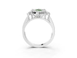 White gold Fancy Green Marquise  Halo Diamond Engagement Ring with Split Shank and Four-Prong Setting_75