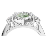 White gold Fancy Green Marquise  Halo Diamond Engagement Ring with Split Shank and Four-Prong Setting_76