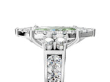 White gold Fancy Green Marquise  Halo Diamond Engagement Ring with Split Shank and Four-Prong Setting_77