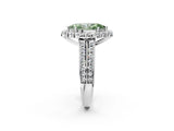 White gold Fancy Green Marquise  Halo Diamond Engagement Ring with Split Shank and Prong Setting_85