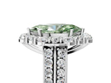 White gold Fancy Green Marquise  Halo Diamond Engagement Ring with Split Shank and Prong Setting_88