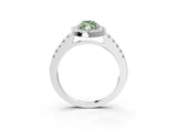 White gold Fancy Green Marquise  Halo Diamond Pavé Solitaire Ring_18