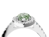 White gold Fancy Green Marquise  Halo Diamond Pavé Solitaire Ring_19