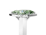 White gold Fancy Green Marquise  Halo Diamond Ring with Cathedral Band and Four-Prong Setting_95