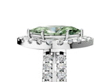 White gold Fancy Green Marquise  Halo Diamond Split Shank Engagement Ring with Prong Setting_56