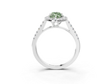 White gold Fancy Green Marquise  Halo Pavé Diamond Engagement Ring with Four-Prong Setting_6