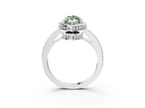 White gold Fancy Green Marquise  Halo Pave Band Solitaire Ring with Prong Setting_69