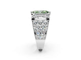 White gold Fancy Green Marquise  Halo Pave Diamond Engagement Ring with Milgrain Detailing_51